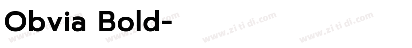 Obvia Bold字体转换